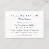 両面チェロを-演奏している猫 名刺 (裏面)