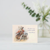 両面チェロを-演奏している猫 名刺 (スタンド正面)