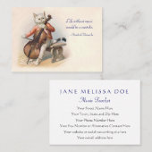 両面チェロを-演奏している猫 名刺 (正面/裏面)