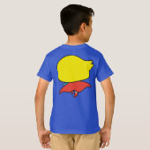 両面チビ（小さくかわいく書いた感じ）スーパーガール Tシャツ (裏面フル)