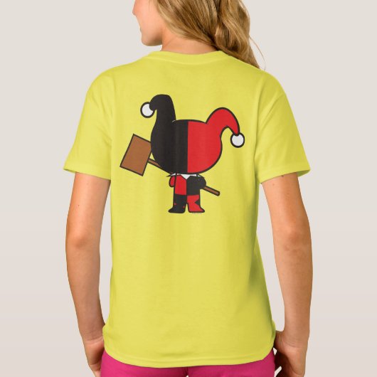 両面チビ(小さくかわいく書いた感じ)ハーレークイン Tシャツ (裏面)