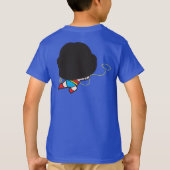 両面チビ（小さくかわいく書いた感じ）疑問に思女 Tシャツ (裏面)