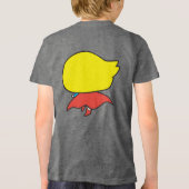 両面チビ（小さくかわいく書いた感じ）超女子 トライブレンドＴシャツ (裏面)