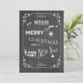 両面チャルクボードタイポグラフィフラットフォトカード シーズンカード (スタンド正面)