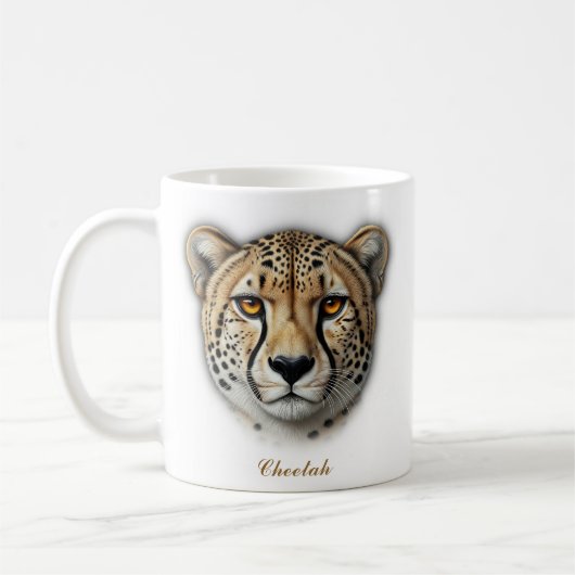 両面チーター コーヒーマグ デザイン コーヒーマグカップ (左)