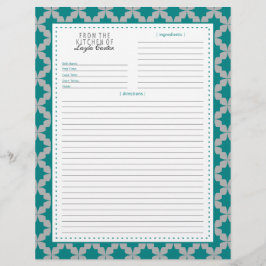 両面ティール（緑がかった色）レトロスターレシピページ