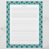 両面ティール(緑がかった色)レトロスターレシピページ (裏面)