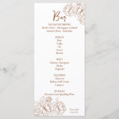 両面テラコッタボホフローラ結婚ズ飲料+ メニュー (裏面)