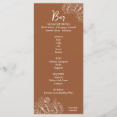 両面テラコッタボホフローラ結婚ズ飲料+ メニュー (裏面)