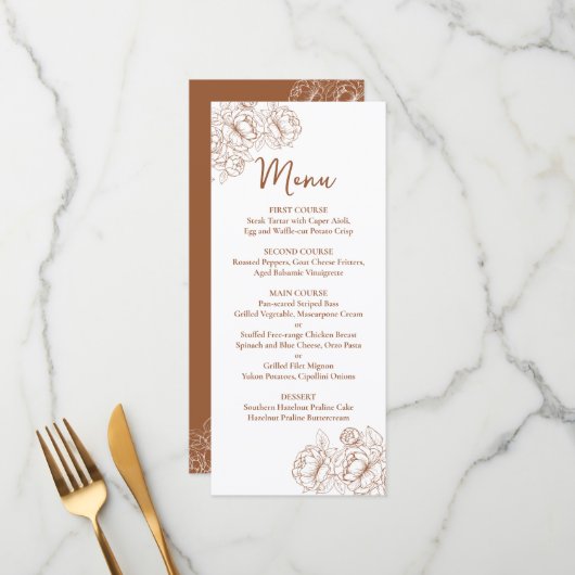 両面テラコッタボホフローラ結婚ズ飲料+ メニュー (正面/裏面インサイチュ)