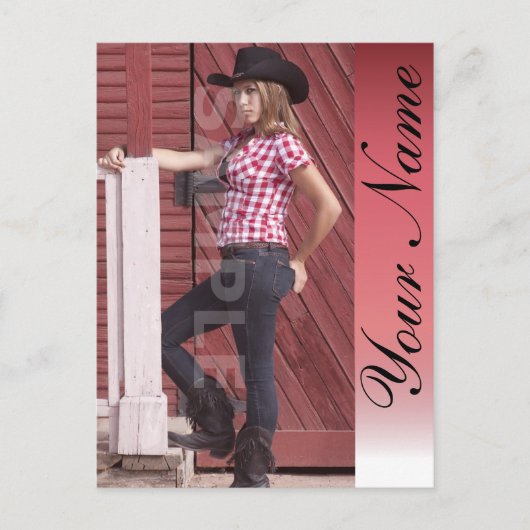 両面テンプレートヘッドショットコンポジットカードサイズ ポストカード (正面)