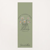 両面デイジー感動的引用文 ヨガマット (正面)