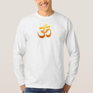 両面デザインオムマントラシンボルヨガメンズ Tシャツ