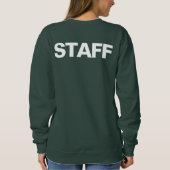 両面デザインスタッフメンバー会社の女性 スウェットシャツ (裏面)