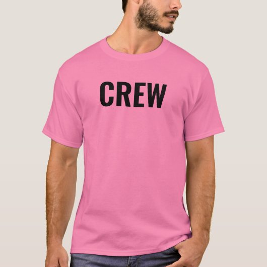 両面デザインテンプレートクルーMens Pink Tシャツ (正面)