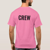 両面デザインテンプレートクルーMens Pink Tシャツ (裏面)