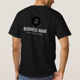 両面デザインプリントロゴスタッフクルメンズ Tシャツ