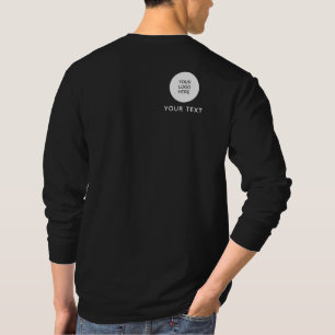 両面デザイン会社のロゴMens Work Tシャツ