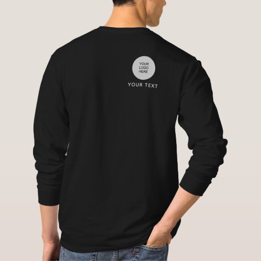 両面デザイン会社のロゴMens Work Tシャツ (裏面)
