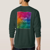 両面デザイン会社ロゴを追加メンズベーシック スウェットシャツ (裏面)