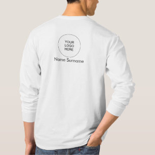 両面デザイン会社ロゴメンズモダン Tシャツ