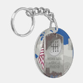 両面トームストーン手動キーチェーン キーホルダー (正面左)