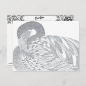 両面ハクチョウ大色絵葉書 ポストカード (正面/裏面)