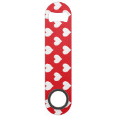 両面ハートパター赤と白ン スピード栓抜き (正面)