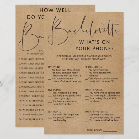 両面バチェロレッテ (正面/裏面)