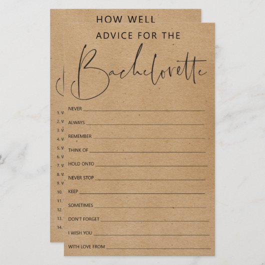 両面バチェロレッテ (正面/裏面)