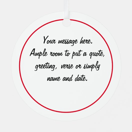 両面バッファローカスタムチェックメリークリスマス メタルオーナメント (裏面)