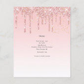 両面バラ金ゴールドドリッピンググリッターメニューテンプレート チラシ (裏面)