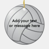両面バレーボールのオーナメント セラミックオーナメント (裏面)