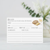 両面パン&バターブライダルシャワーレシピ エンクロージャーカード (スタンド正面)