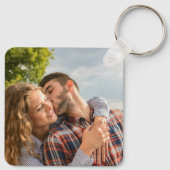両面パーソナライズされたの家族写真 キーホルダー (裏面)