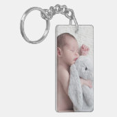 両面パーソナライズされたベビーフォトキーチェーン キーホルダー (正面左)