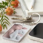 両面パーソナライズされたベビーフォトキーチェーン キーホルダー (正面右)