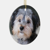 両面パーソナライズな犬の写真フレーム- セラミックオーナメント (右)