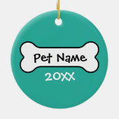 両面パーソナライズな犬の写真フレーム- セラミックオーナメント (裏面)