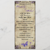 両面パープルバタフライ結婚式 プログラム (正面)