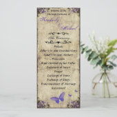 両面パープルバタフライ結婚式 プログラム (スタンド正面)