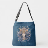 両面ビグロ徴候カスタム文字青モダン クロスボディバッグ (裏面)