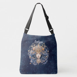 両面ビグロ徴候カスタム文字青モダン クロスボディバッグ