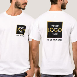 両面ビジネスあなたのロゴと文字プロモーション Tシャツ
