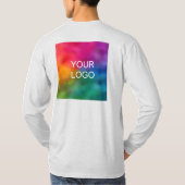 両面ビジネスアップロードイメージロゴメニューの追加 Tシャツ (裏面)