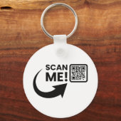 両面ビジネスロゴおよびQRコード キーホルダー (正面)