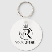 両面ビジネスロゴおよびQRコード キーホルダー (裏面)