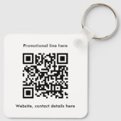 両面ビジネスロゴ文字プロモーションQRコード キーホルダー (裏面)