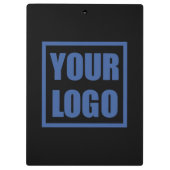 両面ビジネスロゴ黒のクリップボード クリップボード (裏面)