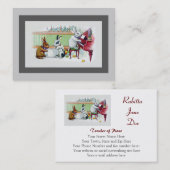 両面ピアノの教師の個人教師のウサギの繁殖動物- 名刺 (正面/裏面)